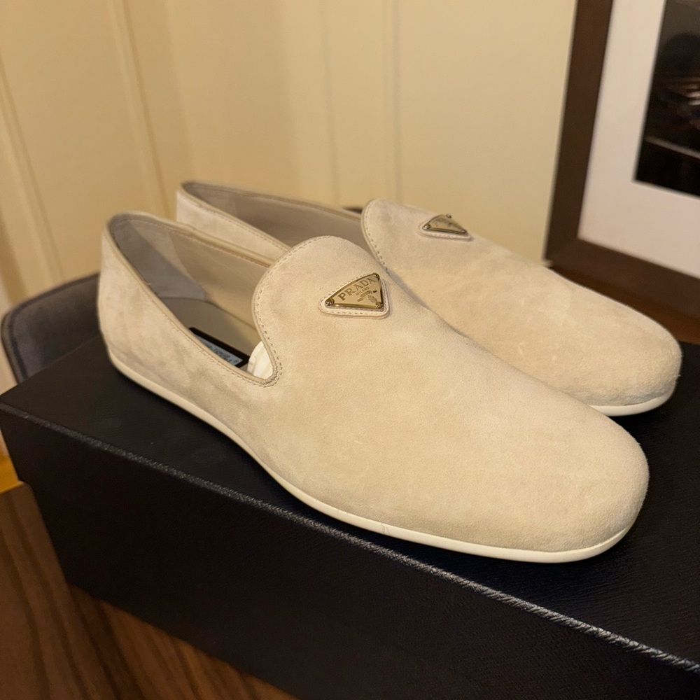 Prada Calf Leather Slip-On Loafers